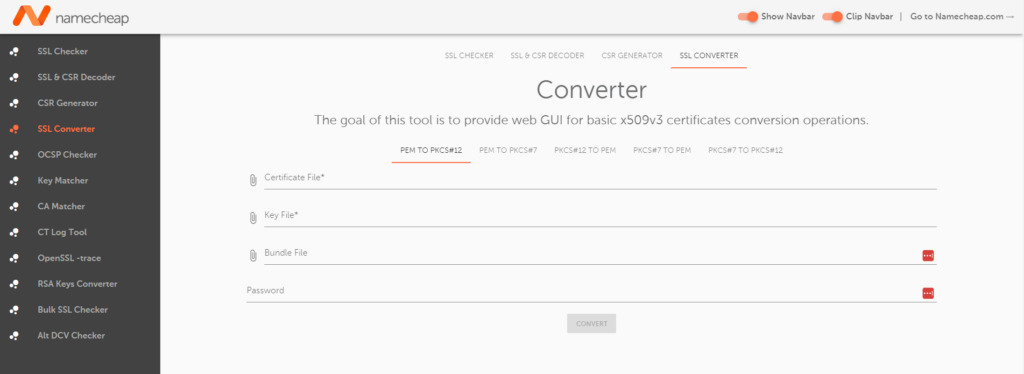 Namecheap SSL converter